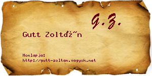 Gutt Zoltán névjegykártya